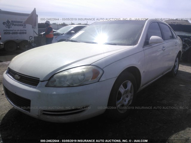 2G1WS553881274849 - 2008 CHEVROLET IMPALA POLICE WHITE photo 2