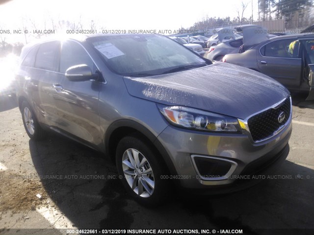 5XYPG4A30GG149314 - 2016 KIA SORENTO LX/L GRAY photo 1