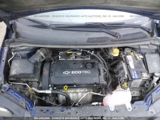 1G1JA5SH2C4195946 - 2012 CHEVROLET SONIC LS 蓝色 照片 10