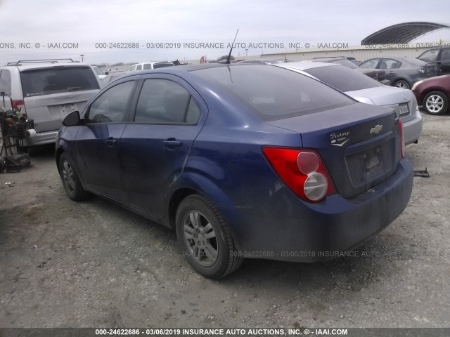 1G1JA5SH2C4195946 - 2012 CHEVROLET SONIC LS 蓝色 照片 3