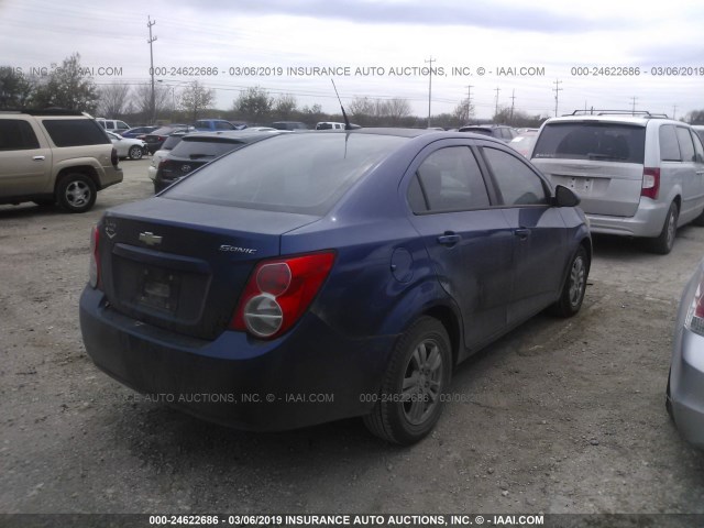 1G1JA5SH2C4195946 - 2012 CHEVROLET SONIC LS 蓝色 照片 4