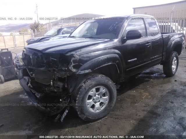 5TEUU42N76Z280904 - 2006 TOYOTA TACOMA ACCESS CAB BLACK photo 2