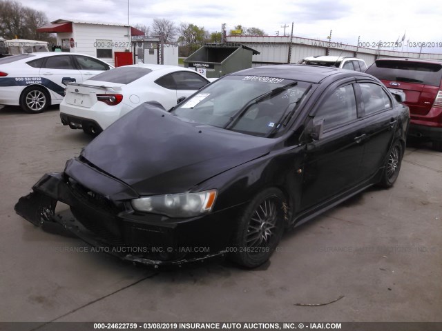 JA3AU86W89U001615 - 2009 MITSUBISHI LANCER GTS BLACK photo 2