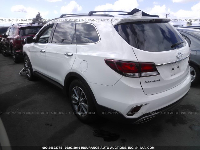 KM8SN4HF9HU233952 - 2017 HYUNDAI SANTA FE SE/LIMITED WHITE photo 3