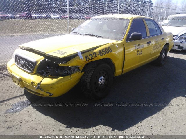 2FABP7BV7BX173191 - 2011 FORD CROWN VICTORIA POLICE INTERCEPTOR YELLOW photo 2