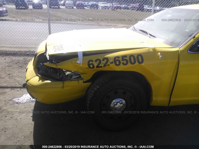 2FABP7BV7BX173191 - 2011 FORD CROWN VICTORIA POLICE INTERCEPTOR YELLOW photo 6