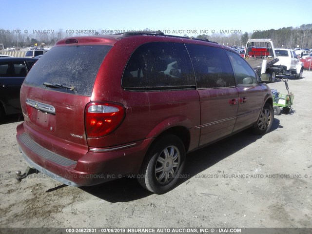 2C4GP54L55R122295 - 2005 CHRYSLER TOWN & COUNTRY TOURING RED photo 4