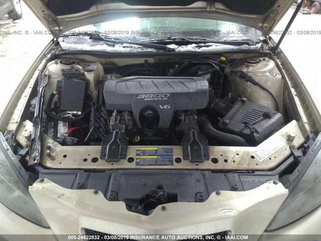 2G2WP522451172551 - 2005 PONTIAC GRAND PRIX GOLD photo 10
