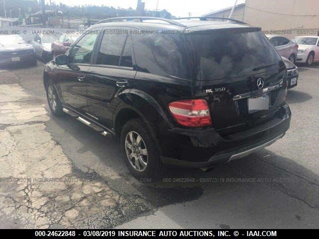 4JGBB86E26A084177 - 2006 MERCEDES-BENZ ML 350 BLACK photo 3