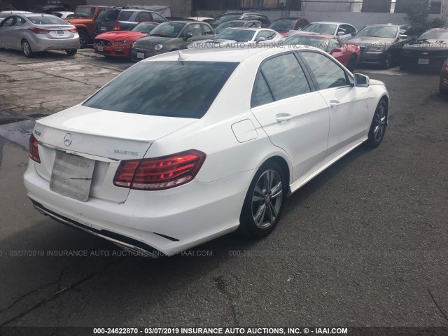 WDDHF0EB9EA914072 - 2014 MERCEDES-BENZ E 250 BLUETEC WHITE photo 4