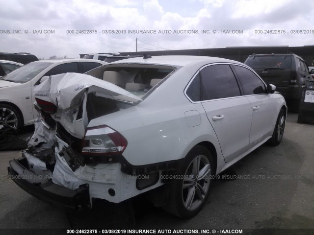 1VWBS7A31EC092842 - 2014 VOLKSWAGEN PASSAT SE WHITE photo 4