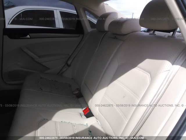 1VWBS7A31EC092842 - 2014 VOLKSWAGEN PASSAT SE WHITE photo 8