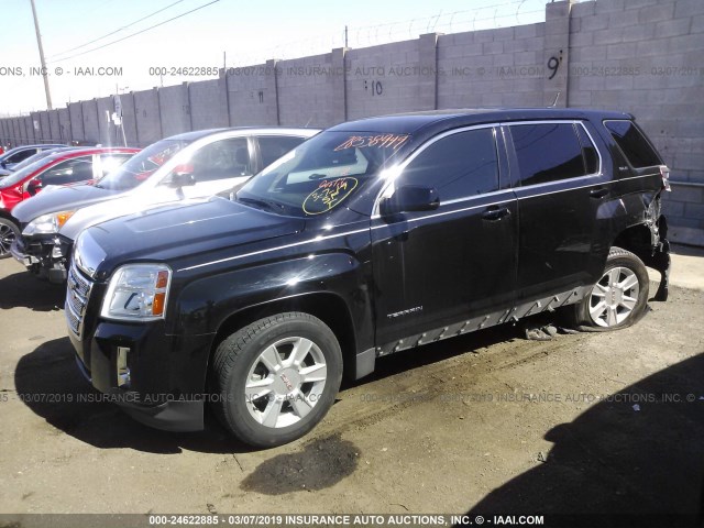 2GKALMEK4D6123704 - 2013 GMC TERRAIN SLE BLACK photo 2