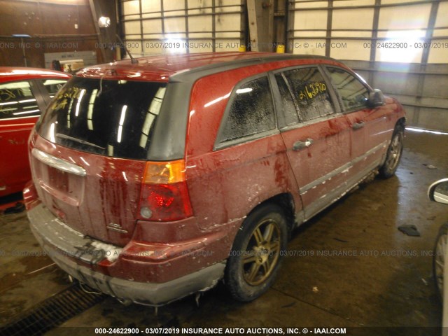 2A8GF48X07R297267 - 2007 CHRYSLER PACIFICA RED photo 4