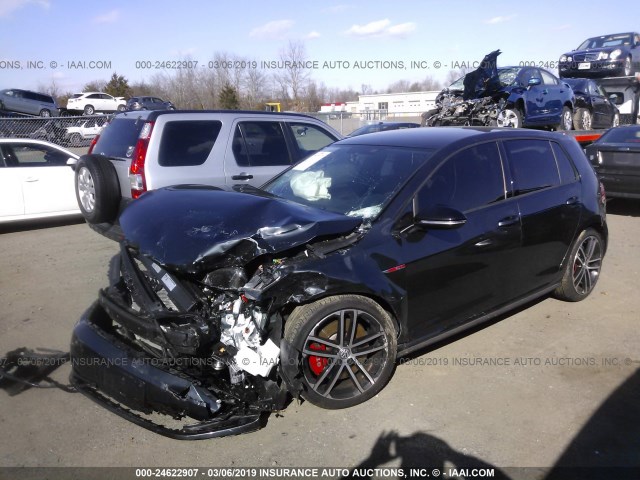 3VW447AU6HM037947 - 2017 VOLKSWAGEN GTI S/SE/AUTOBAHN BLACK photo 2