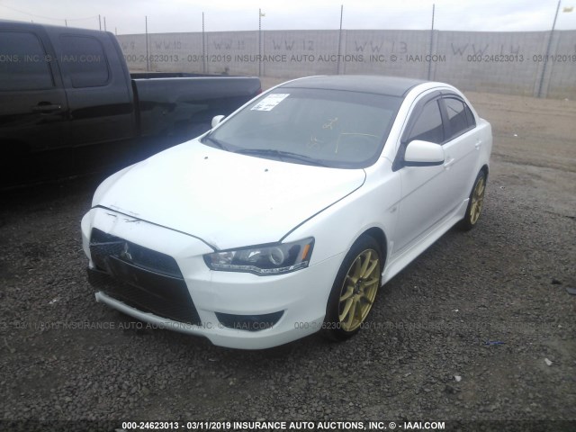 JA32U2FUXBU004991 - 2011 MITSUBISHI LANCER ES/ES SPORT WHITE photo 2