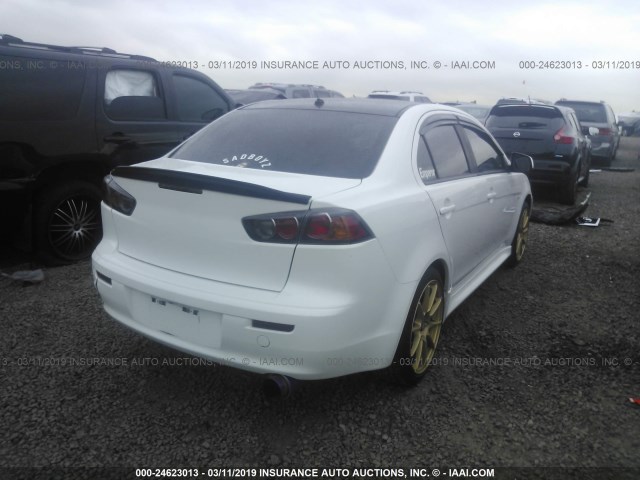 JA32U2FUXBU004991 - 2011 MITSUBISHI LANCER ES/ES SPORT WHITE photo 4