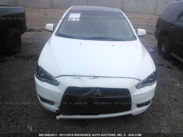 JA32U2FUXBU004991 - 2011 MITSUBISHI LANCER ES/ES SPORT WHITE photo 6