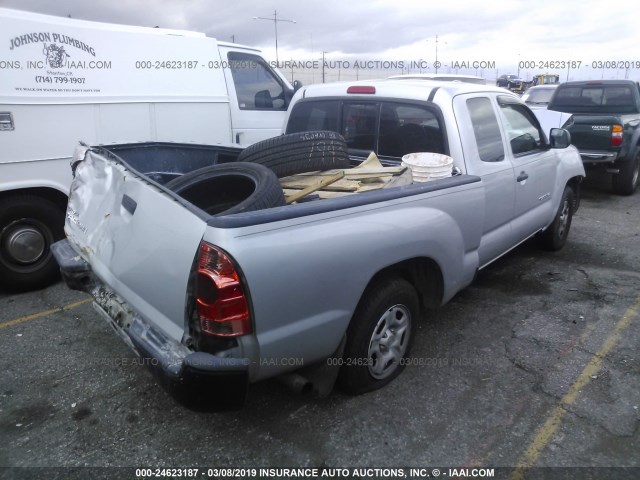 5TETX22N96Z285223 - 2006 TOYOTA TACOMA ACCESS CAB ვერცხლისფერი ფოტო 4