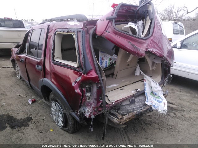 1FMEU73E56UB50418 - 2006 FORD EXPLORER XLT RED photo 3