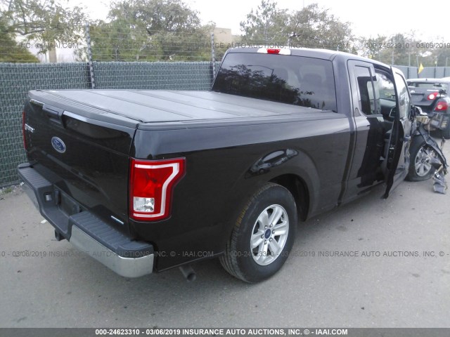 1FTEX1C84GKF84345 - 2016 FORD F150 SUPER CAB BLACK photo 4