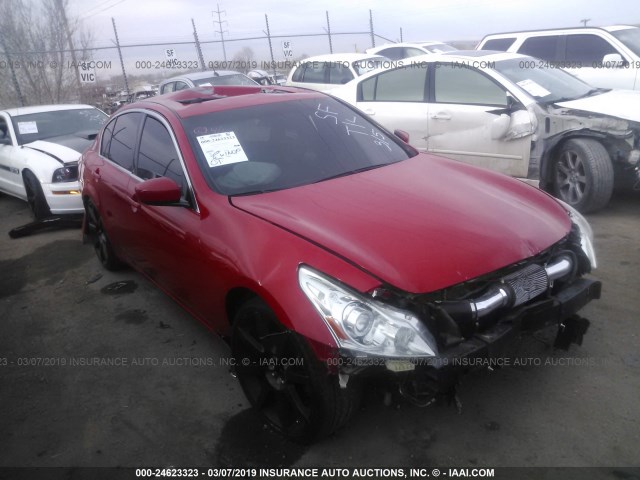 JN1CV6AP2AM404119 - 2010 INFINITI G37 SPORT RED photo 1