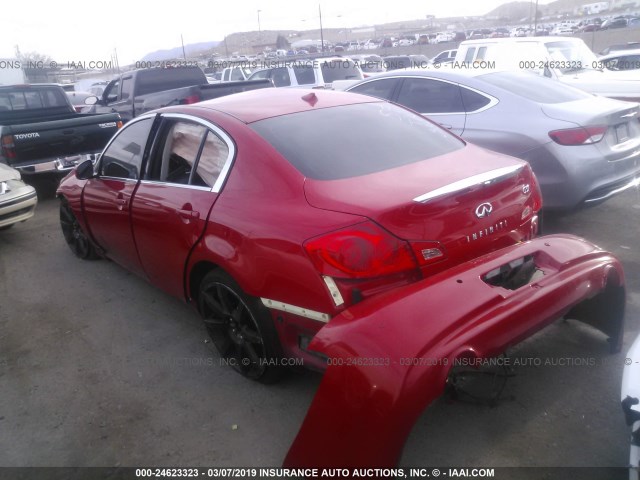 JN1CV6AP2AM404119 - 2010 INFINITI G37 SPORT RED photo 3