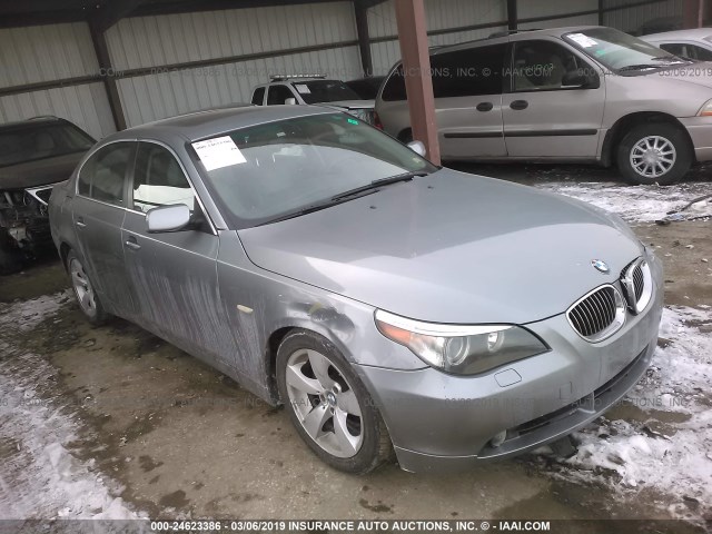 WBANE53527CY07993 - 2007 BMW 525 I GRAY photo 1