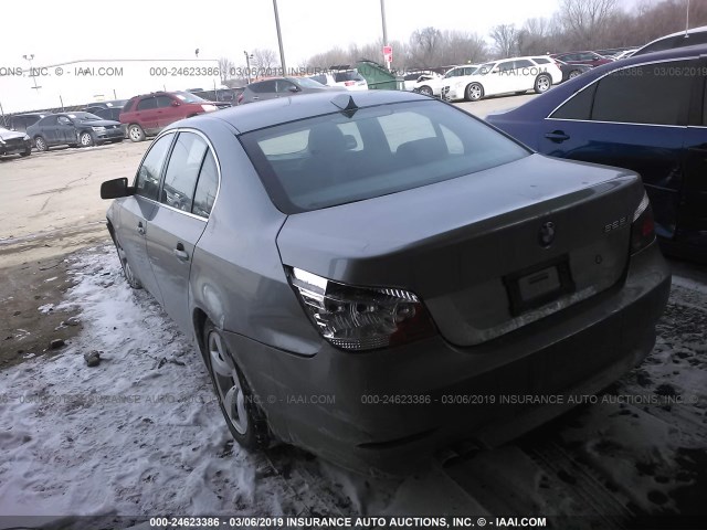 WBANE53527CY07993 - 2007 BMW 525 I GRAY photo 3