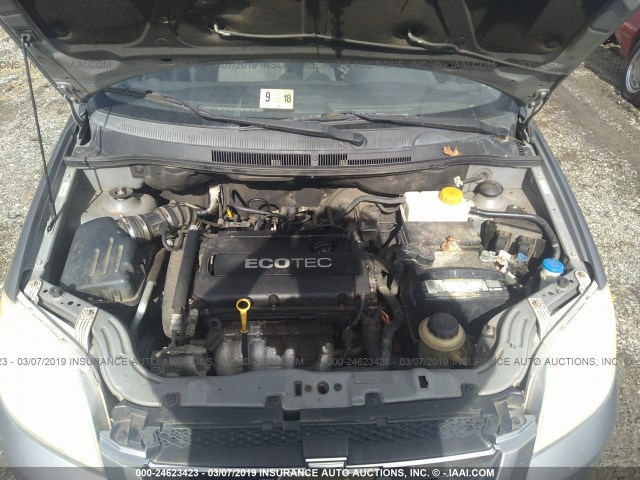 KL1TD56E09B302415 - 2009 CHEVROLET AVEO LS/LT ნაცრისფერი ფოტო 10