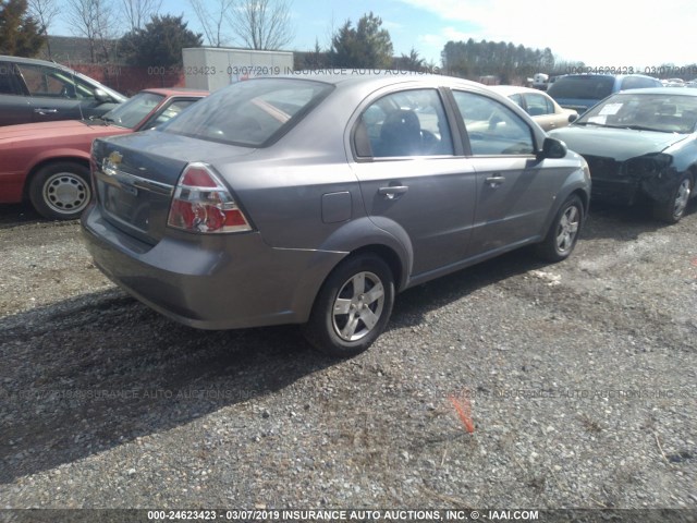 KL1TD56E09B302415 - 2009 CHEVROLET AVEO LS/LT ნაცრისფერი ფოტო 4