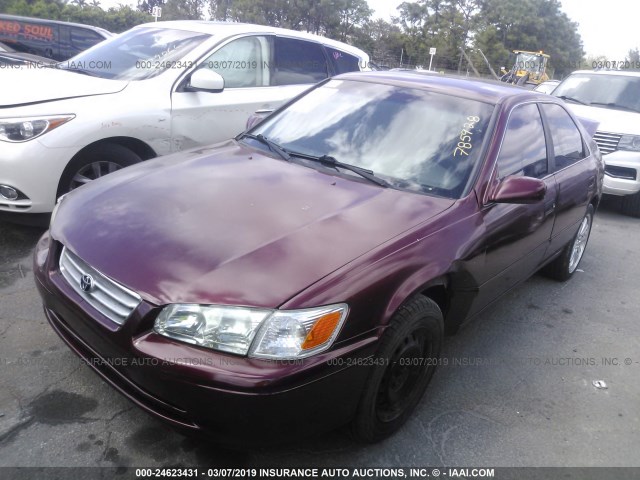 4T1BG22K71U785928 - 2001 TOYOTA CAMRY CE/LE/XLE MAROON photo 2