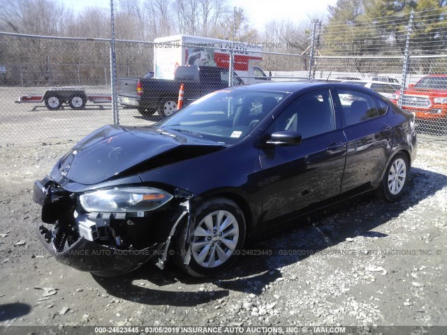 1C3CDFBB1ED677789 - 2014 DODGE DART SXT BLACK photo 2