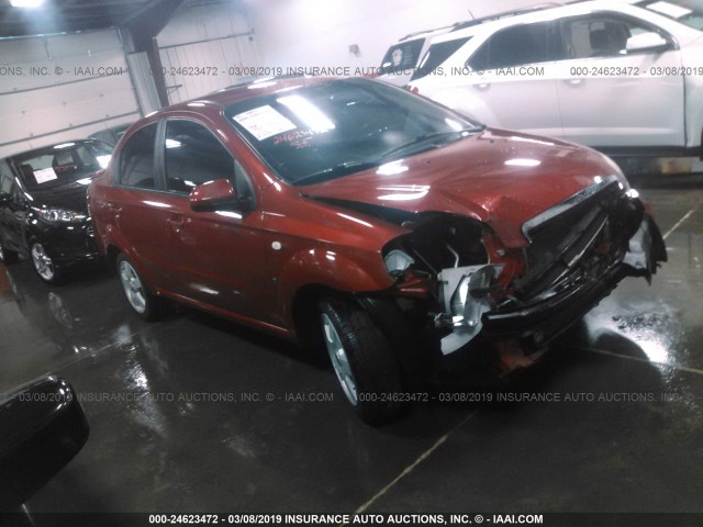 KL1TG56637B089456 - 2007 CHEVROLET AVEO LT RED photo 1