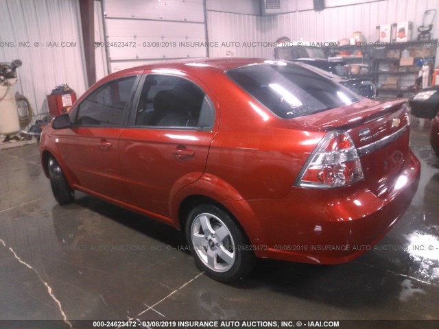 KL1TG56637B089456 - 2007 CHEVROLET AVEO LT RED photo 3