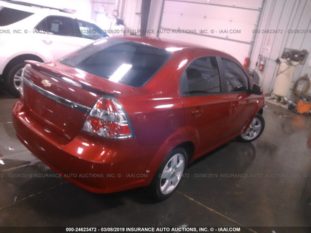 KL1TG56637B089456 - 2007 CHEVROLET AVEO LT RED photo 4