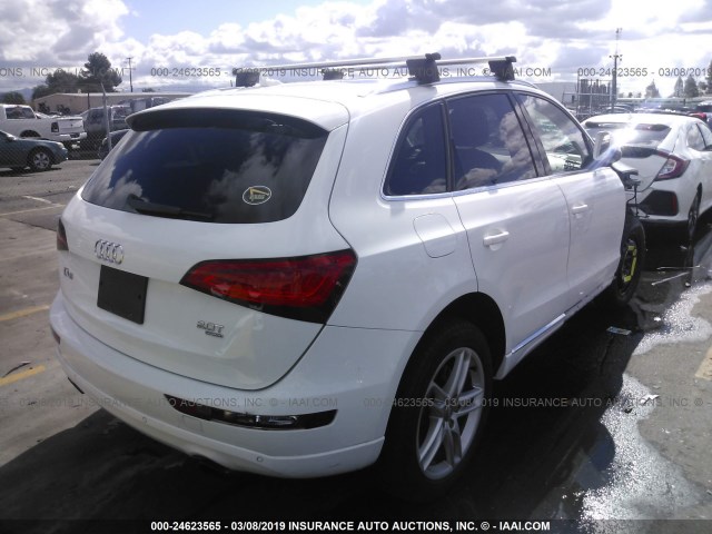 WA1LFAFP0EA012490 - 2014 AUDI Q5 PREMIUM PLUS WHITE photo 4