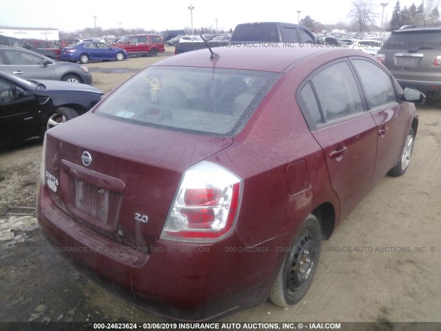 3N1AB61E77L710475 - 2007 NISSAN SENTRA 2.0/2.0S/2.0SL MAROON photo 4