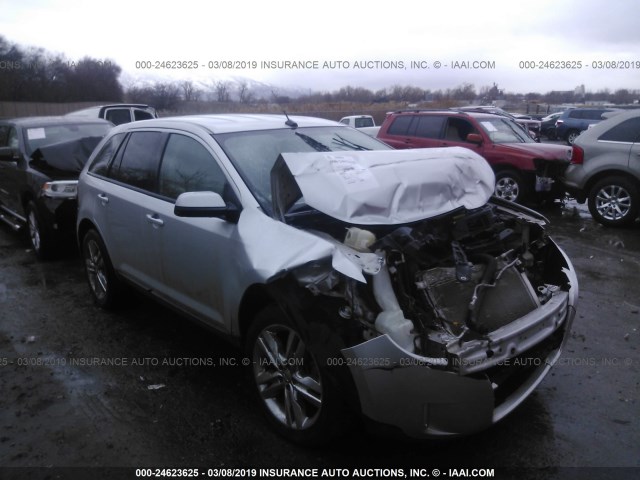 2FMDK4JC9DBB17555 - 2013 FORD EDGE SEL SILVER photo 1