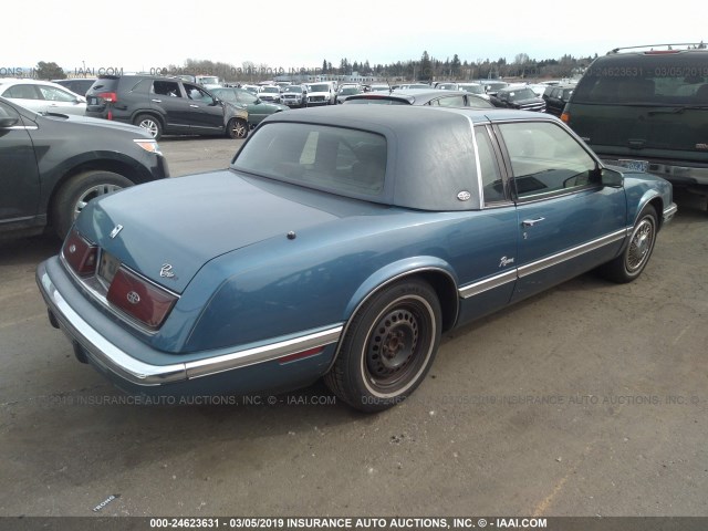 1G4EZ13L1NU410034 - 1992 BUICK RIVIERA BLUE photo 4