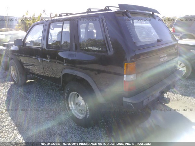 JN8HD17SXLW220627 - 1990 NISSAN PATHFINDER BLACK photo 3