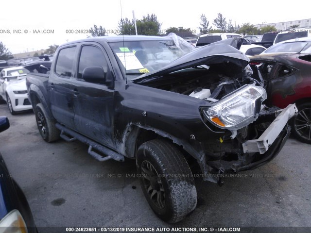 5TFJU4GN3EX051766 - 2014 TOYOTA TACOMA DOUBLE CAB PRERUNNER GRAY photo 1