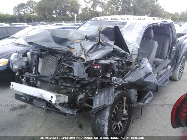 5TFJU4GN3EX051766 - 2014 TOYOTA TACOMA DOUBLE CAB PRERUNNER GRAY photo 6