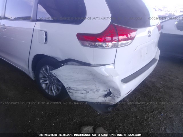 5TDYK3DC0BS168871 - 2011 TOYOTA SIENNA XLE/LIMITED WHITE photo 6