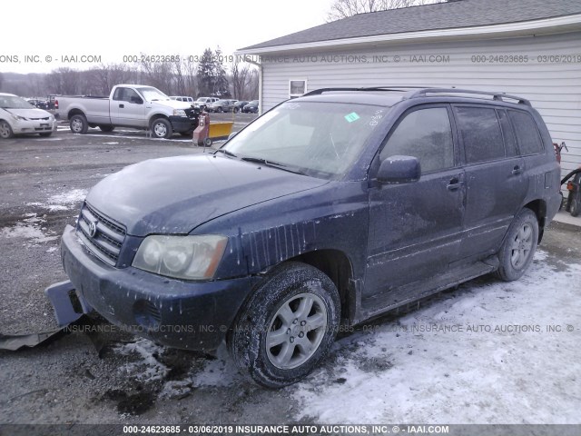 JTEGF21A120057676 - 2002 TOYOTA HIGHLANDER LIMITED BLUE photo 2