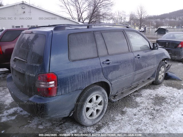 JTEGF21A120057676 - 2002 TOYOTA HIGHLANDER LIMITED BLUE photo 4