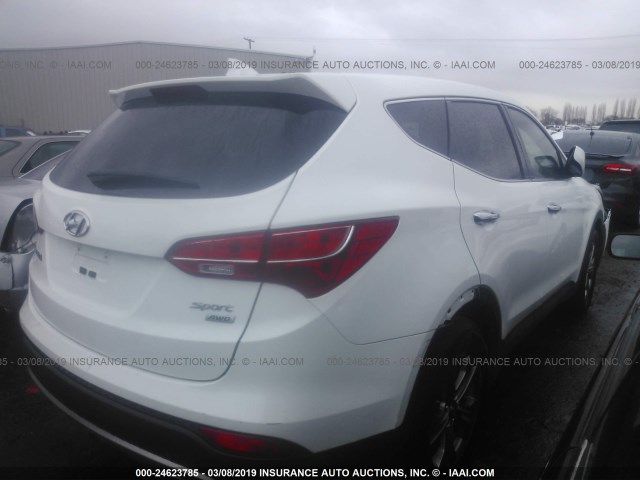 5XYZTDLB4EG145689 - 2014 HYUNDAI SANTA FE SPORT  WHITE photo 4