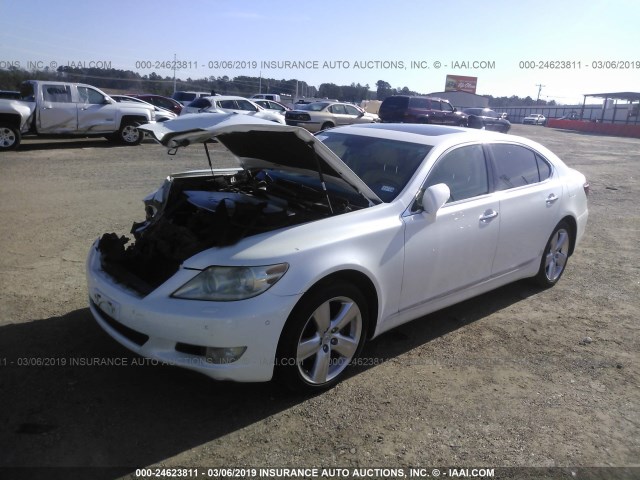 JTHGL5EF8A5037879 - 2010 LEXUS LS 460L WHITE photo 2