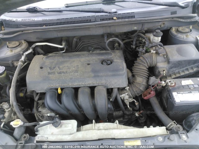 2T1BR30E75C377918 - 2005 TOYOTA COROLLA CE/LE/S GRAY photo 10