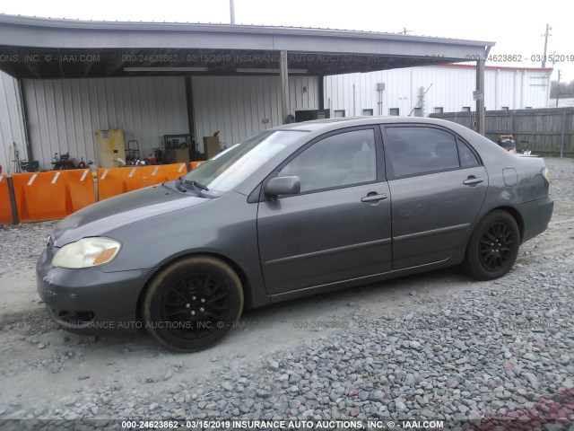 2T1BR30E75C377918 - 2005 TOYOTA COROLLA CE/LE/S GRAY photo 2